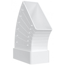 Колено горизонтальное 90° 60х120мм Era КРП плоское разноугловое пластиковое