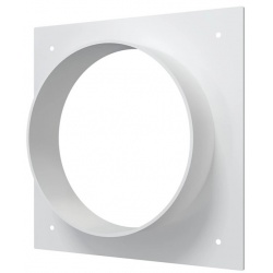 Накладка круглого воздуховода с фланцем Ø125мм 164х164мм Era Ф пластиковая