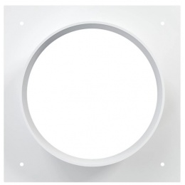 Накладка круглого воздуховода с фланцем Ø125мм 164х164мм Era Ф пластиковая