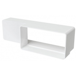 Переход воздуховода 60х204 эксцентриковый 60х120мм Era РПП пластиковый