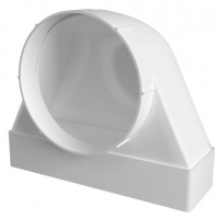 Переход-угол 90° фланцевого воздуховода Ø125мм на 60х204мм Era СКФП пластиковый