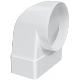 Переход-угол 90° воздуховода Ø100мм на 60х120мм Era СККП пластиковый