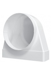 Переход-угол 90° воздуховода Ø125мм на 60х204мм Era СККП пластиковый