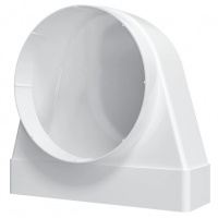 Переход-угол 90° воздуховода Ø125мм на 60х204мм Era СККП пластиковый