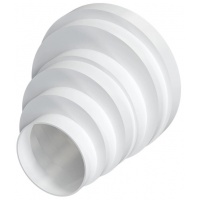 Переходник воздуховода универсальный Ø160/150/125/120/100/80мм эксцентриковый Era ПУ пластиковый