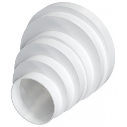 Переходник воздуховода универсальный Ø160/150/125/120/100/80мм эксцентриковый Era ПУ пластиковый