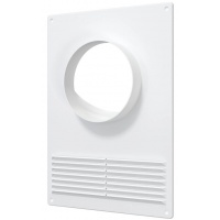 Площадка круглого воздуховода с фланцем Ø100мм 180х250мм Era ПТПР решетка, пластиковая