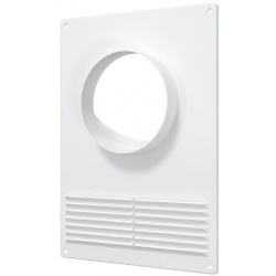 Площадка круглого воздуховода с фланцем Ø100мм 180х250мм Era ПТПР решетка, пластиковая