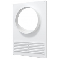 Площадка круглого воздуховода с фланцем Ø125мм 180х250мм Era ПТПР решетка, пластиковая