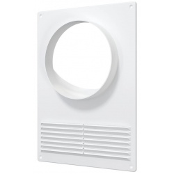 Площадка круглого воздуховода с фланцем Ø125мм 180х250мм Era ПТПР решетка, пластиковая