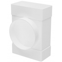 Тройник воздуховода 60х120мм с выходом на фланец Ø125мм Era ТФП пластиковый