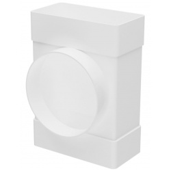 Тройник воздуховода 60х120мм с выходом на фланец Ø125мм Era ТФП пластиковый