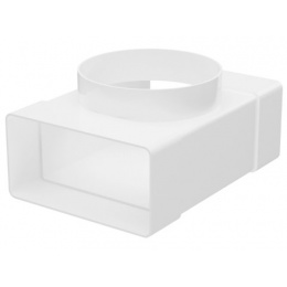 Тройник воздуховода 60х120мм с выходом на фланец Ø100мм Era ТФП пластиковый