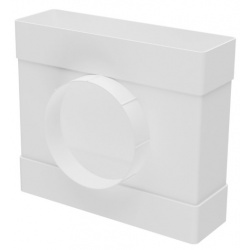 Тройник воздуховода 60х204мм с выходом на фланец Ø100мм Era ТФП пластиковый