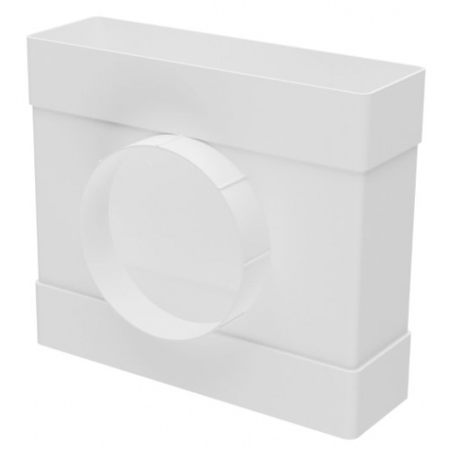 Тройник воздуховода 60х204мм с выходом на фланец Ø100мм Era ТФП пластиковый купить в интернет магазине Санрай73