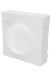 Тройник воздуховода 60х204мм с выходом на фланец Ø125мм Era ТФП пластиковый