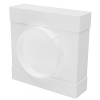 Тройник воздуховода 60х204мм с выходом на фланец Ø125мм Era ТФП пластиковый