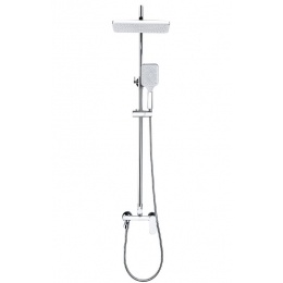 Душевая система Azario Arizona AZ-20S поворотный излив, тропический душ, штанга, ручной душ, хром