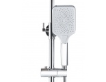 Душевая система Azario Arizona AZ-20S поворотный излив, тропический душ, штанга, ручной душ, хром