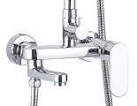 Душевая система Azario Arizona AZ-20S поворотный излив, тропический душ, штанга, ручной душ, хром