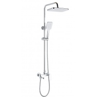 Душевая система Azario Arizona AZ-20S поворотный излив, тропический душ, штанга, ручной душ, хром