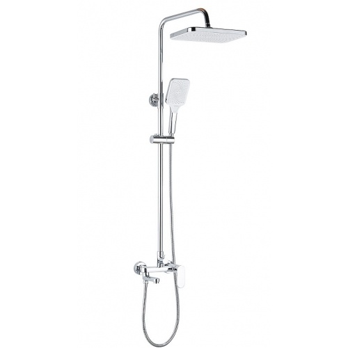 Душевая система Azario Arizona AZ-20S поворотный излив, тропический душ, штанга, ручной душ, хром купить в интернет магазине Санрай73