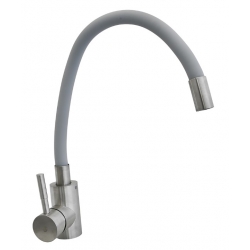 Смеситель для кухни Santrek Aqua 820 INOX нержавеющая сталь, гибкий излив