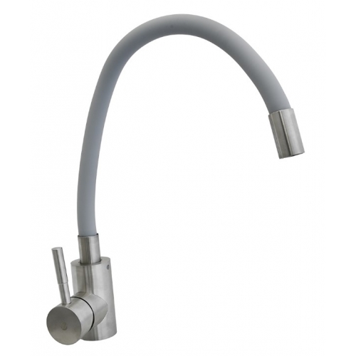 Смеситель для кухни Santrek Aqua 820 INOX нержавеющая сталь, гибкий излив купить в интернет магазине Санрай73