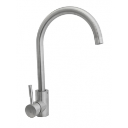 Смеситель для кухни Santrek Aqua 930 INOX нержавеющая сталь, высокий излив