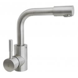 Смеситель для кухни Santrek Aqua 960 INOX нержавеющая сталь, низкий Г-излив