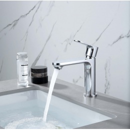 Смеситель для раковины Aquatek Альфа AQ1910CR, однорычажный, хром