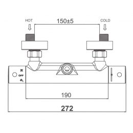 Смеситель для душа термостатический D&K Bayern.Potsdam
