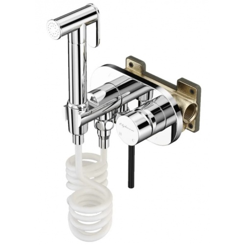 Смеситель с гигиеническим душем Elghansa 12R0827B Set-53, встраиваемый купить в интернет магазине Санрай73