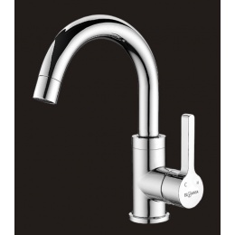 Смеситель для умывальника Elghansa CLIQ 16B1024, высокий излив, однорычажный, хром