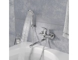 Смеситель для ванны Elghansa BRUNN 5381506, однорычажный, длинный излив, душевой комплект, хром