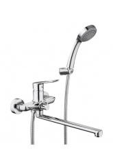 Смеситель для ванны Elghansa BRUNN 5381506, однорычажный, длинный излив, душевой комплект, хром