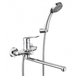 Смеситель для ванны Elghansa BRUNN 5381506, однорычажный, длинный излив, душевой комплект, хром