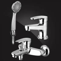 Комплект смесителей Elghansa NORDIK 2323842-Set5, для ванны с душем и раковины, однорычажные