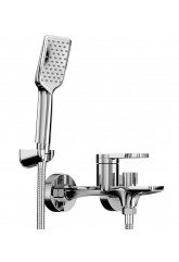 Смеситель для ванны Elghansa BRABANT 2313878 однорычажный, короткий излив, душевой комплект, хром