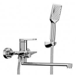 Смеситель для ванны Elghansa BRABANT 2313878 однорычажный, длинный излив, душевой комплект, хром