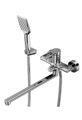 Смеситель для ванны Elghansa BRABANT 2313878 однорычажный, длинный излив, душевой комплект, хром