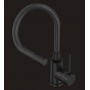 Смеситель для кухни Elghansa 56F4016-Black однорычажный, с гибким изливом, нержавеющая сталь, черный