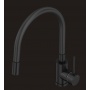 Смеситель для кухни Elghansa 56F4016-Black однорычажный, с гибким изливом, нержавеющая сталь, черный