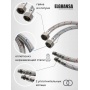 Гибкая подводка для смесителя пара 1/2"вр х М10нр, 0,75 м, Elghansa, усиленная, сталь нержавеющая