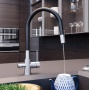 Смеситель для кухни Elghansa KITCHEN Pure Water 56F5216-Steel выход для фильтра, гибкий излив хром/ч