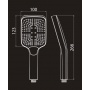 Лейка душевая Elghansa HAND SHOWER PK-045-Black, 3 режима, 100 мм, силиконовые форсунки, черный