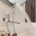 Смеситель для ванны Elghansa GALACTIK 5344515 однорычажный, длинный излив, душевой комплект, хром