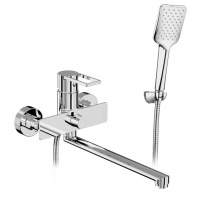 Смеситель для ванны Elghansa GALACTIK 5344515 однорычажный, длинный излив, душевой комплект, хром