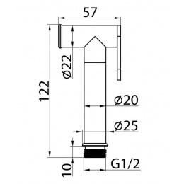 Гигиенический душ Elghansa SHOWER SPRAY BM-03-Chrome с держателем
