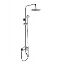 Душевая система VODA VST2000, однорычажный, поворотный излив, тропический душ, ручной душ, штанга